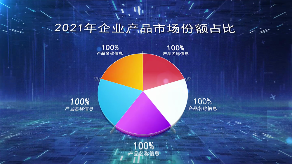 簡潔三維餅圖市場信息咨詢數(shù)據(jù)匯報(bào)